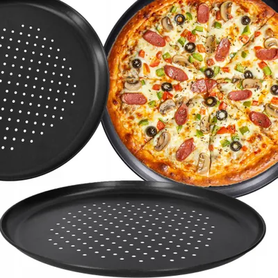 Produktbild von Runde Pizzablech mit Antihaftbeschichtung, 32 cm