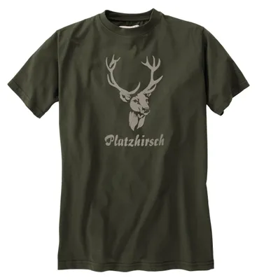 Produktbild von Hubertus T-Shirt Platzhirsch dunkeloliv Übergröße