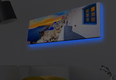 Produktbild von Opviq, 3090MDACT- LED4388, Bunt, Leinwandbilder, 30 x 90 cm, 100% Wildleder -Leinwand