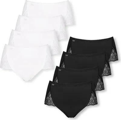 Produktbild von 4er Pack sloggi Damen Pure Sense Luxe Maxi Slips Microfibre Farbwahl, Farbe:Schwarz, Wäschegröße:42, Artikel:-0004/04 black