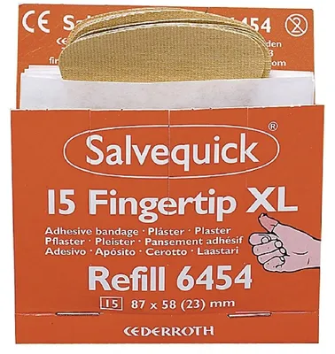 Produktbild von Salvequick Pflaster 6454 Fingerspitzen Textil 15 St./Pack.