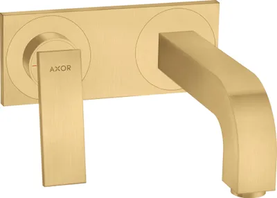 Produktbild von Fertigmontageset AXOR CITTERIO f Unterputz-Einhebel-Waschtischmischer H Hebelgriff brushed gold optic
