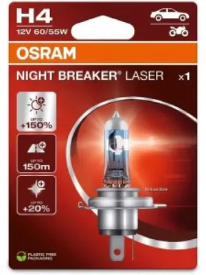 Zdjęcie produktu dla OSRAM NIGHT BREAKER LASER H4 P43t 12 V/60-55 W (1er Blister)