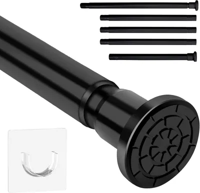 Obrázok produktu pre Upínacia tyč 71-199 cm, čierna, nastaviteľná, bez vŕtania, do kúpeľne