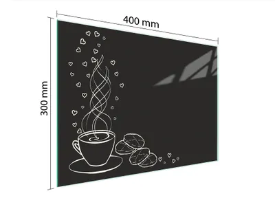 Produktbild von Schneidebrett Herdabdeckplatte Multiglasschneidplatte 40x30 cm Kaffee Schwarz