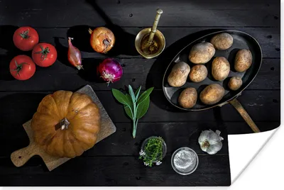 Produktbild von MuchoWow® Poster Suppe - Kürbis - Herbst 60x40 cm - Schlafzimmerdekoration
