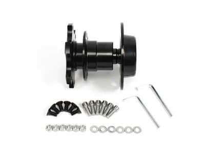 Produktbild von Lenkrad Schnellverschluss Snap ON OFF Schwarz Quick Release  6x70m