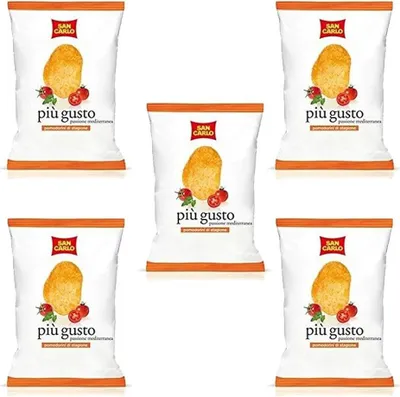 Produktbild von 5x San Carlo mehr Geschmack Mediterrane Leidenschaft Kartoffelchips gesalzen 50 g