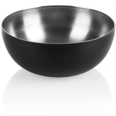 Produktbild von com-four® Rührschüssel aus Edelstahl und schwarzer Außenbeschichtung als Salatschüssel, Obstschalschüssel oder einfach als Dekoschale verwendbar.