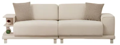 Produktbild von r Beiger 3-Sitzer Sofa – Stoffsofa für Ihr Wohnzimmer