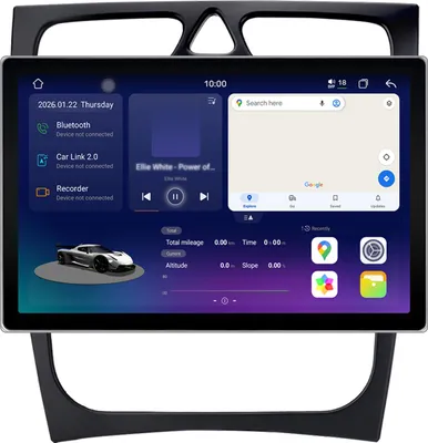 Obrázek produktu pro 2k displej Android Radio 128 GB pro Mercedes W203 2000-2004 Carplay Android Auto Navi 4G LTE Bluetooth DAB+ zadní kamera ovládání na volantu