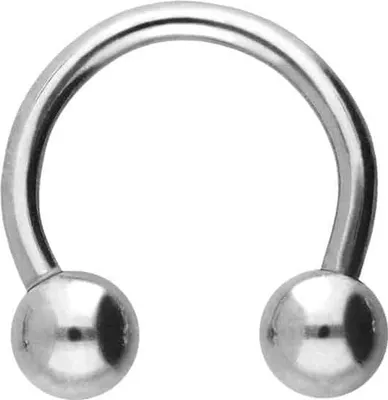Produktbild von Ohrpiercing, Nasenpiercing, Septum Piercing Chirurgenstahl Hufeisenring Farbe: Silber + Kugelgröße: 3mm Innendurchmesser: 6mm + Stabstärke: 0,8mm