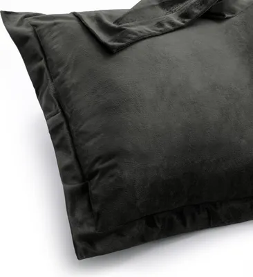 Produktbild von Kissenhülle Kissenbezug 2er Set 50x70 cm Anthrazit Dekokissen Samt Wohnzimmer Side