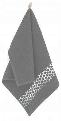 Produktbild von Zwoltex Küchentuch Baumwolle Waffeloptik Grau 30x50 cm