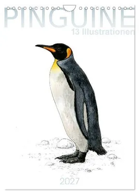 Produktbild von Pinguine - 13 Illustrationen (Wandkalender 2027 DIN A4 hoch), CALVENDO Monatskalender