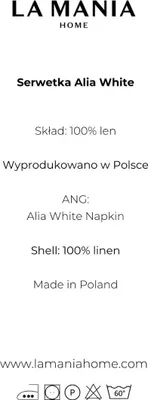 Obrázek produktu pro Bílý ubrousek Alia