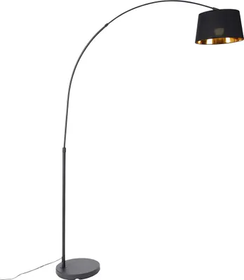 Produktbild von Smarte Bogenlampe Schwarz mit Gold inkl Wifi A60 Arc Basic