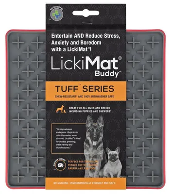 Immagine prodotto di LickiMat Buddy Tuff - Tappetino da leccare TRP per cani - rosso - 20 cm