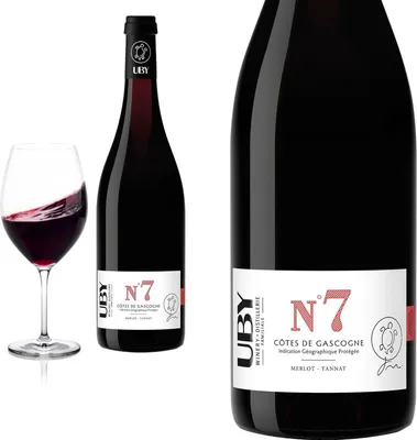 Produktbild von 6er Karton Uby N°7 Merlot Tannat von Domaine d'Uby - Rotwein