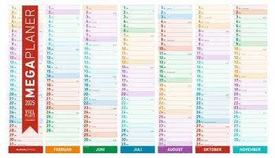 Productafbeelding van AlphaEdition 160590 Streepkalender, Mega-planner - 14,5 x 70 cm