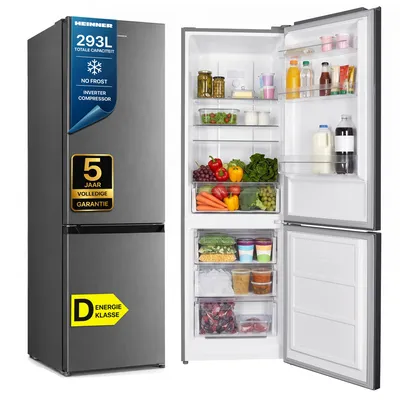 Productafbeelding van Heinner HCNF-HM293INVXD Koel-vriescombinatie 293 L, No Frost, Inverter, RVS