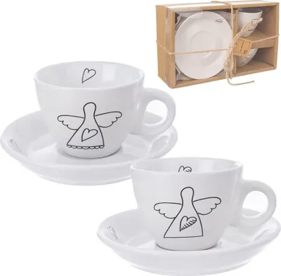 Produktbild von Orion Kaffeetasse ESPRESSO-TASSE aus weißem Porzellan 90 ml 2 Stück