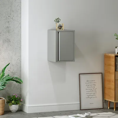 Immagine prodotto di Armadio a muro 'Burlöv' 50 x 33 x 35 cm armadietto in metallo grigio acciaio