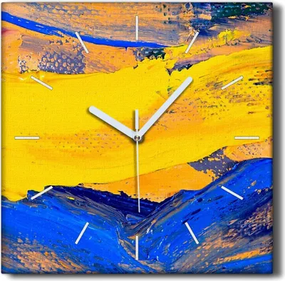 Produktbild von Coloray Hodiny Unikátní 30x30 cm  Tiché hodiny Pro obývací pokoj a kuchyň Nástěnné hodiny Plátno Černé ručičky hodin - moře