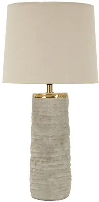 Obrázok produktu pre Stolná lampa Lima 37 x 73 x 37 cm železo keramika látka sivá béžová zlatá