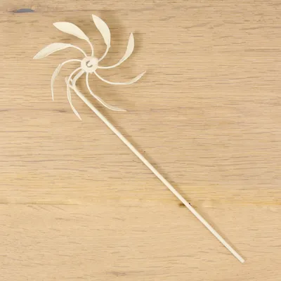Produktbild von Minigarten Windrad steckbar weiß 22,5 cm Metall Deko Garten