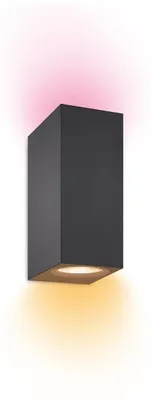 Produktbild von WiZ Up-und-Down-Wandleuchte, Wi-Fi/Bluetooth, Schwarz, Wi-Fi 4 (802.11n), 802.11b, 802.11g, LED, Metall, GU10