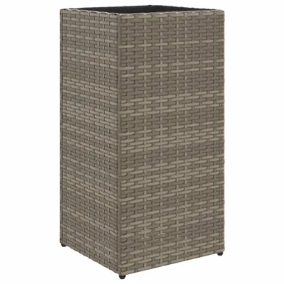Produktbild von vidaXL Pflanzkübel Grau 30x30x60 cm Poly Rattan
