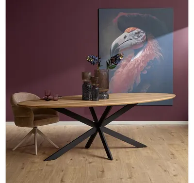 Produktbild von Ferro Esstisch Oval Eiche Massiv / Natur, Masse:180 cm X 90 cm