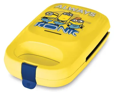 Immagine prodotto di Berlinger Haus Minions Piastra per sandwich 3 in 1 600 W – Multigrill con piastre intercambiabili per sandwich, grigliate e waffle, giallo-blu