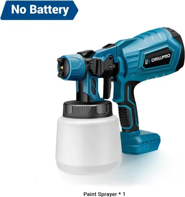 Zdjęcie produktu dla Akumulatorowy pistolet natryskowy - Pistolet natryskowy HVLP - Pojemnik 1000 ml - Dysza 1,8 mm - Kompatybilny z 18 V - Bez akumulatora - 35000 obr