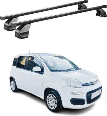 Produktbild von Menabo Dachträger Grundtäger für Fiat Panda 2012-2025 75kg Stahl Schwarz 2 tlg