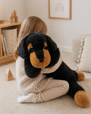 Produktbild von Sweety Toys 5512 XXL Riesen Rottweiler Plüschhund - ca. 80 cm groß - Kuschelhund Teddybär Plüschtier Plüsch Plüschbär Sweety-Toys