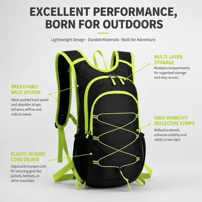 Imagen del producto de Mochila para bicicleta de 20 litros, ligera, impermeable, con sistema de ventilación, para hombre y mujer