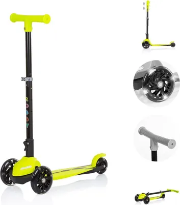Obrázok produktu pre Chipolino detská kolobežka Robby 3 LED kolieska výškovo nastaviteľné riadidlá sklopná brzda žltá