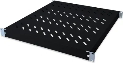 Produktbild von Fachboden für 483 mm (19")-Schränke 600 mm Tiefe (schwarz, 1 Höheneinheit)