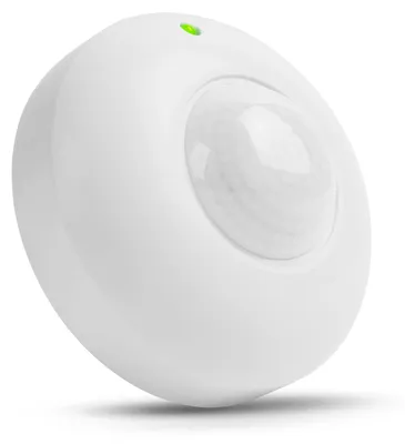 Imagen del producto de Sensor de movimiento - 360° - Alcance de hasta 6 metros - Potencia máxima: 1200 W - IP20 - Montaje en techo o pared - Ajuste de tiempo y medición de luz - Blanco [18692]