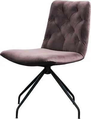 Produktbild von KAWOLA Stuhl NEW CHARME Drehstuhl Esszimmerstuhl Velvet roségrau