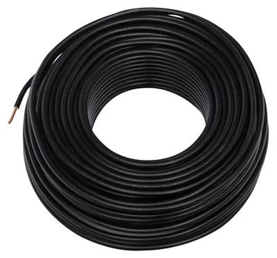 Produktbild von ZENITECH Stromversorgungskabel HO7V-U 2,5mm² Schwarz - 25m