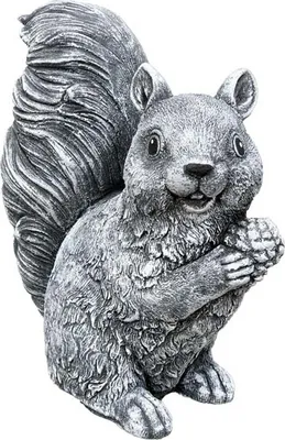 Produktbild von stoneandstyle Steinfigur Eichhörnchen stehend frostfest massiver Steinguss
