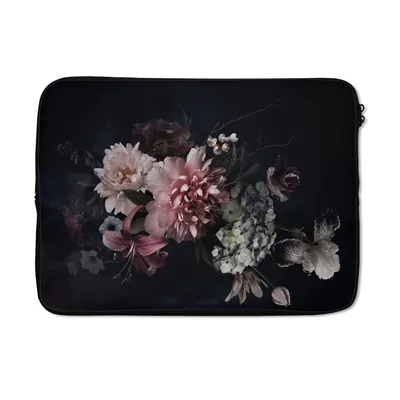 Produktbild von MuchoWow® Laptop Hülle 14 ZollBlumen - Vintage - Pastell - Rosa - Weiß Laptoptasche - Laptoptasche - Stoßsicher - Schutzhaube