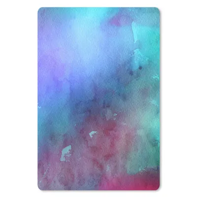 Produktbild von MuchoWow® Mauspad Mousepad Aquarell - Blau - Rot - Grün 40x60 cm - Mousepads - Maus Mat - Pad - Mausunterlage - Schreibtisch Accesoire
