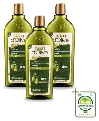Zdjęcie produktu dla 3 opakowania żelu pod prysznic Dalan d'Olive, nawilżającego i odżywczego - 400 ml - zestaw 3 sztuk