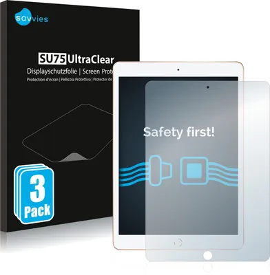 Produktbild von 3x Für Apple iPad WiFi / Cellular 10.2" 2019 Schutzfolie Savvies Displayschutz Display Schutz Folie Klar Transparent