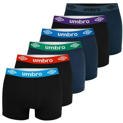 Obrázok produktu pre Umbro 6-Pack - Pánske Boxerky Z Bavlny, Nohavice Pre Mužov, XL