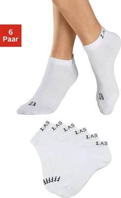 Produktbild von LASCANA ACTIVE Sneakersocken 6 -teilig 6x weiß Größe 35/38